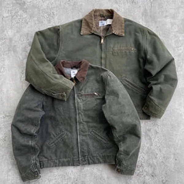 Custom Washed Padded Canvas Work Jacket for Men