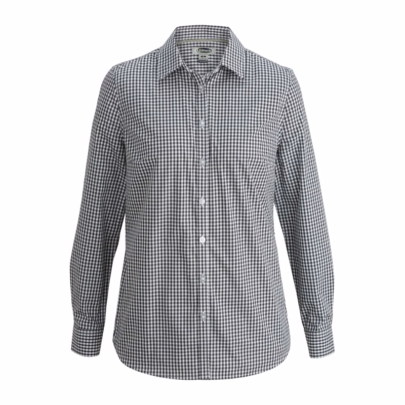 Ladies Long Sleeve Stretch Broadcloth Blouse