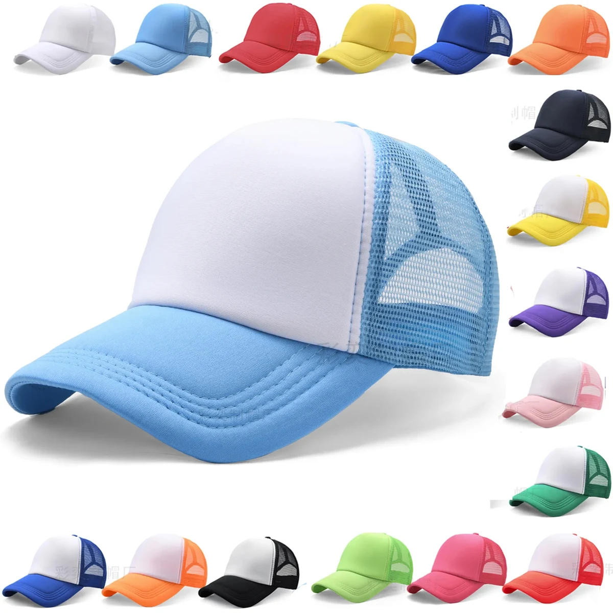 Mega Recycled PET Mesh-Back Trucker Cap(Full Color) 1