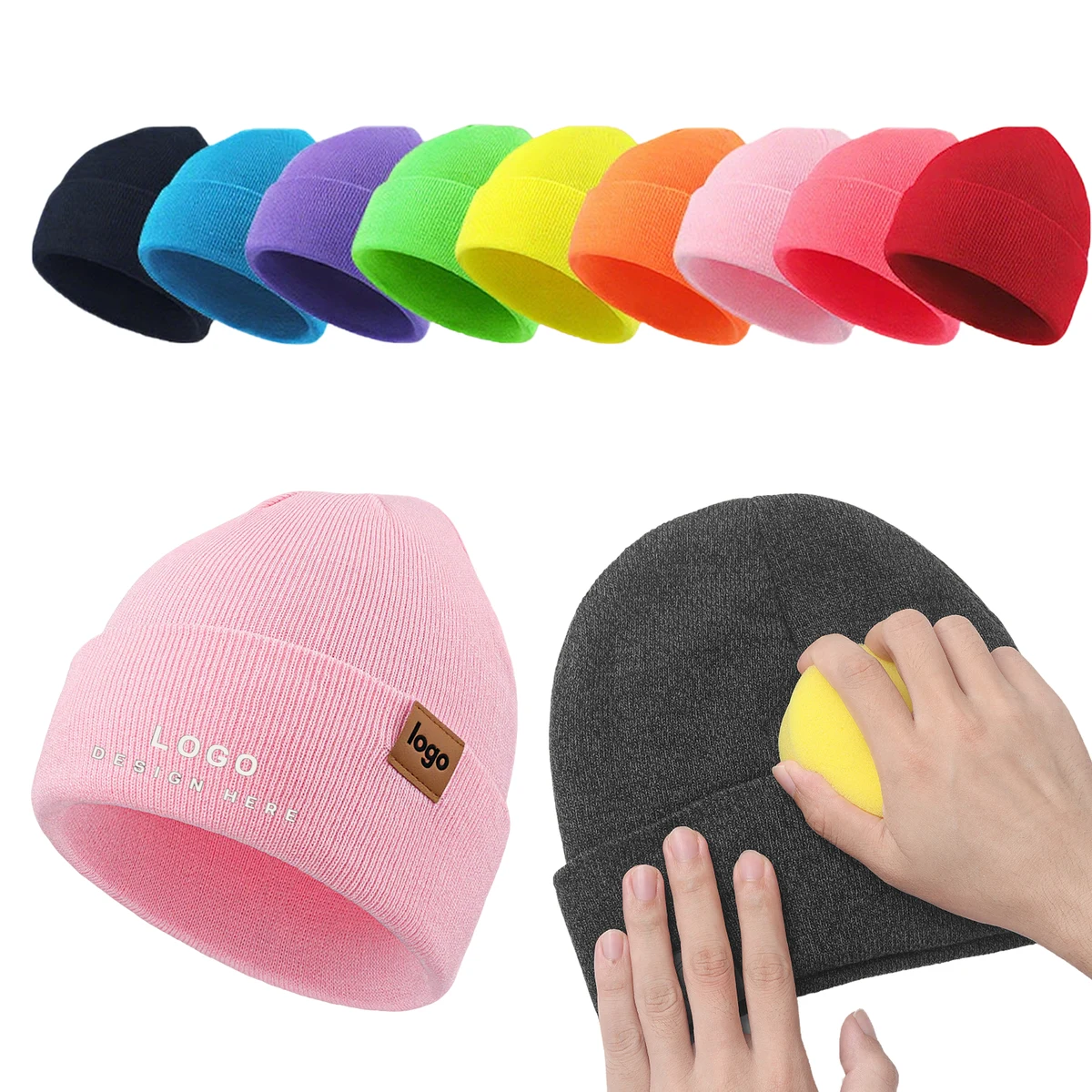 Simple Solid Color Knitted Hat 1