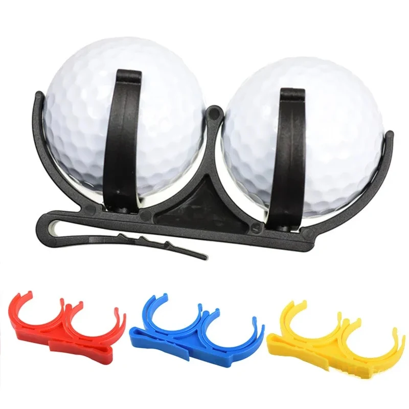 Double Golf Ball Clamp Rotating Folding Accessory 1