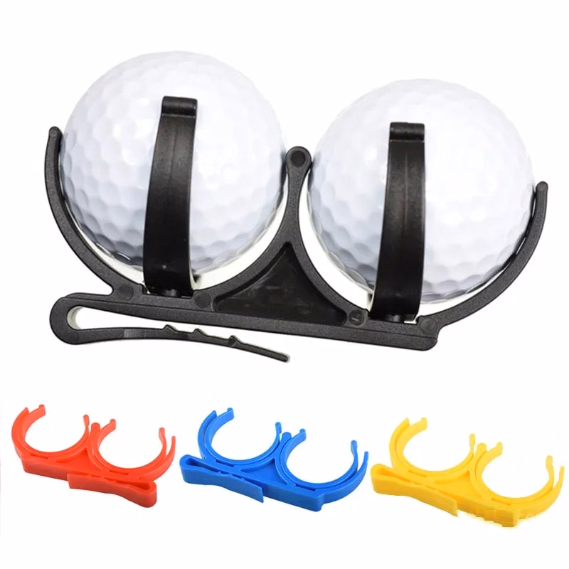 Double Golf Ball Clamp Rotating Folding Accessory