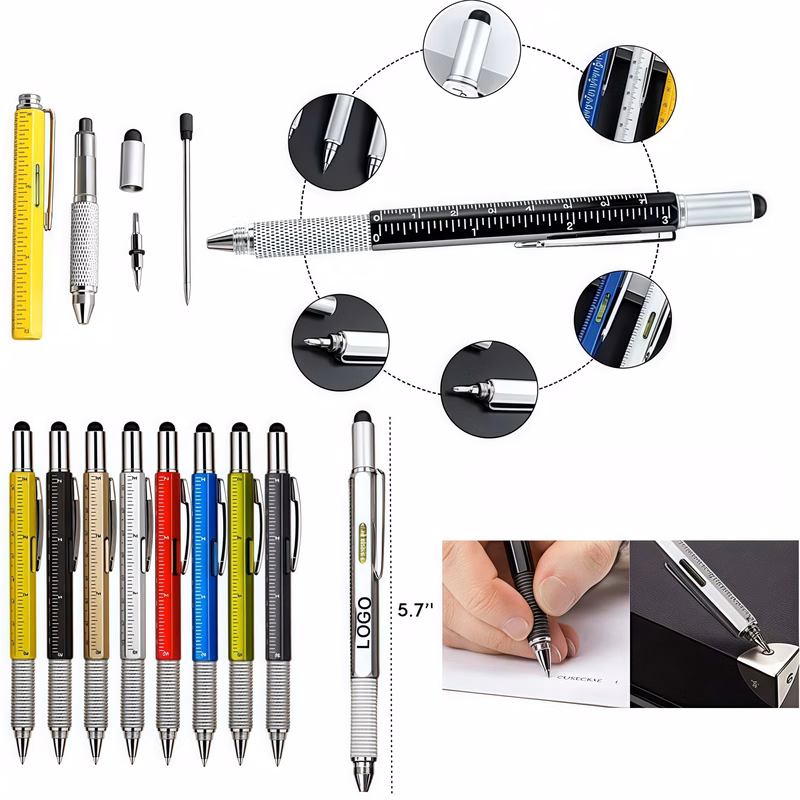 6-In-1 Multi-Tool Ruler Screwdriver Touch Pen