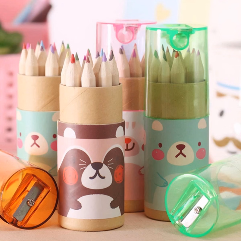 Piece Colored Pencil Set In Tube With Sharpener