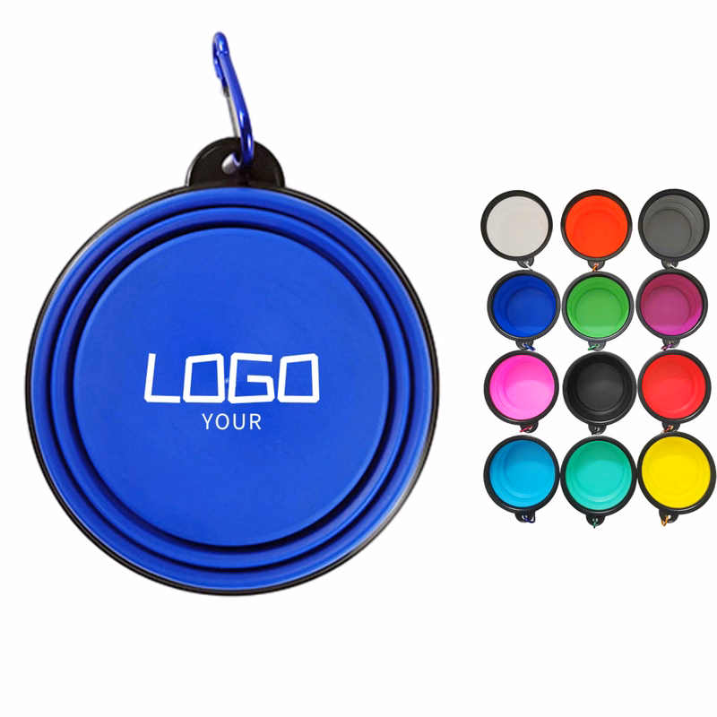 Silicone Collapsible Pet Bowl With Carabiner