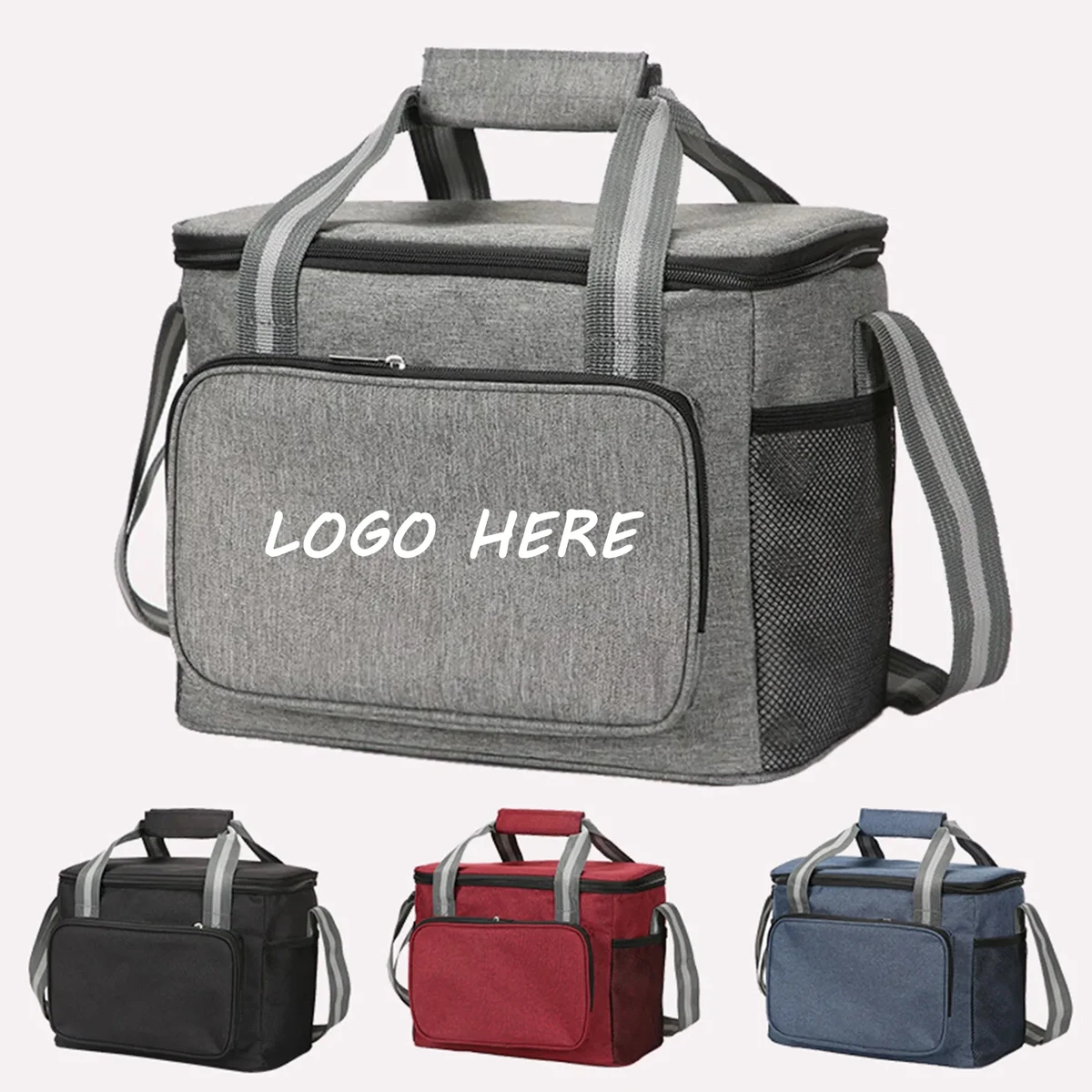Adult Lunch Bag Black Unisex Meal Holder Oxford Cloth 1