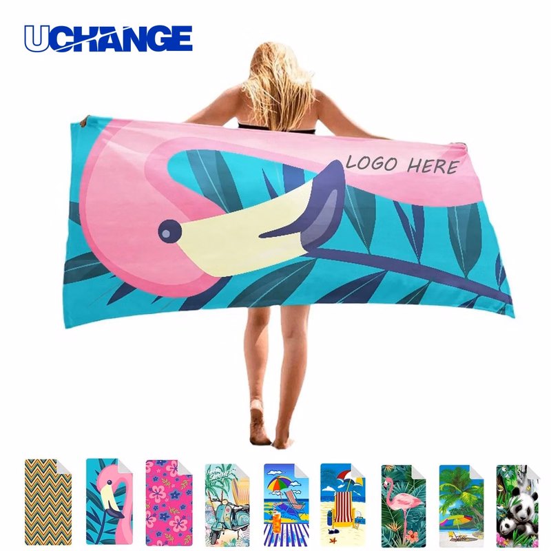 Sublimated Microfiber Beach Towel Custom Print Summer Promo Towel