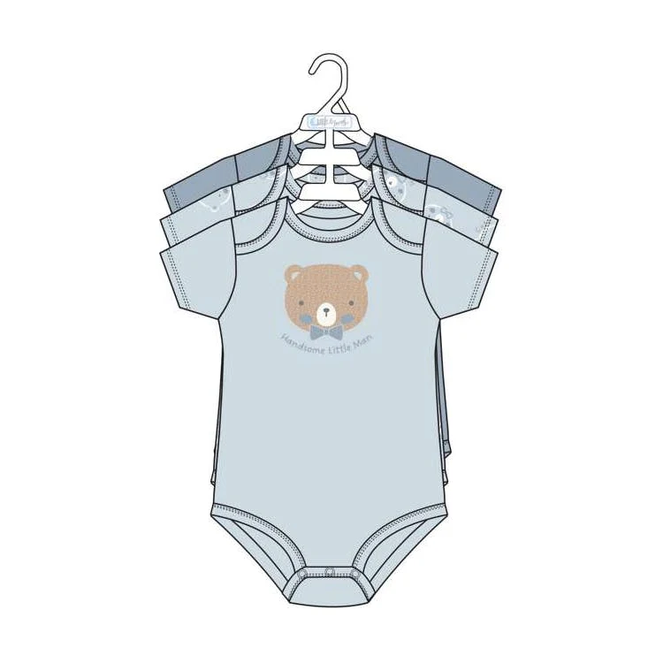 3pk Boys Short Sleeve Creepers Size 0-9M 1