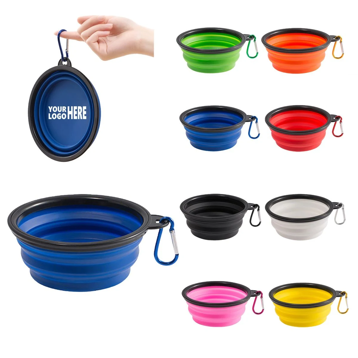 Portable Pet Travel Bowl With Secure Buckle Clip 1