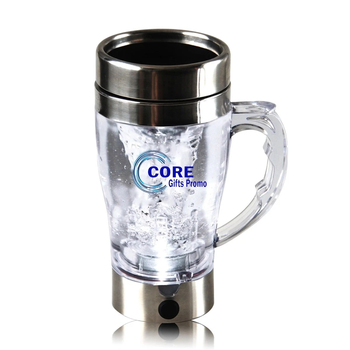 Plastic Transparent Self-stirring Coffee Mug 1