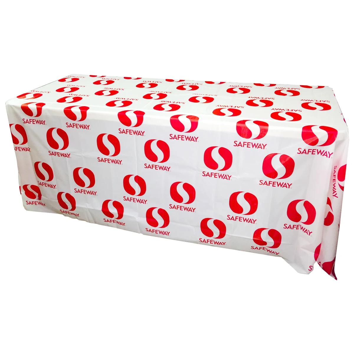 Flat Recyclable Plastic 1 Color Step and Repeat Table Cover 1