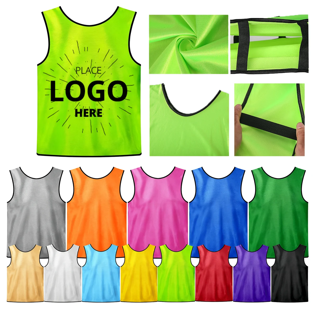 Custom Caddie Training Sport Double Sided Mesh Pinnie Vests 1