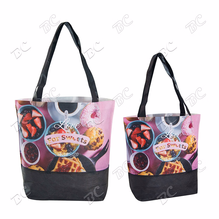 Two Tone Sublimated Design Tote Bag