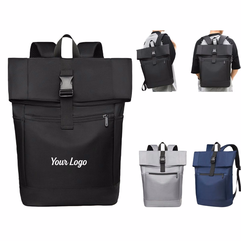 Water-Resistant Roll-Top Laptop Backpack