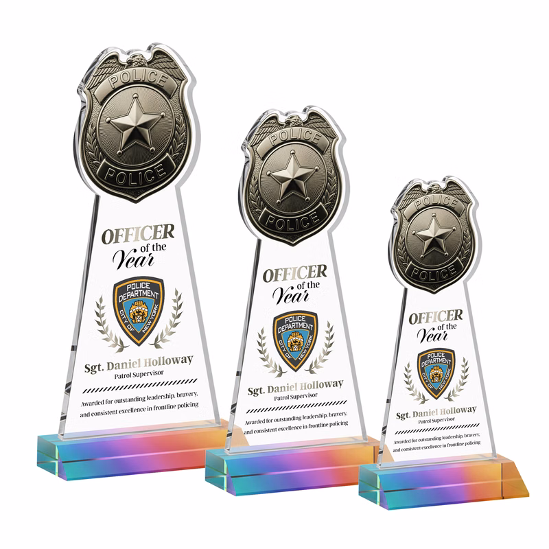 Police Badge VividPrint™ Award - Prismatic