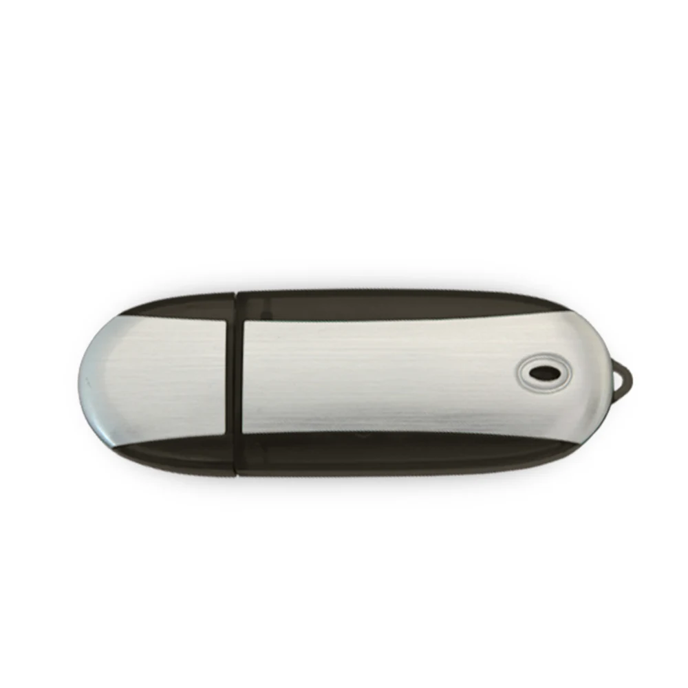 Lemont Brushed Aluminum Oval USB Flash Drive 1