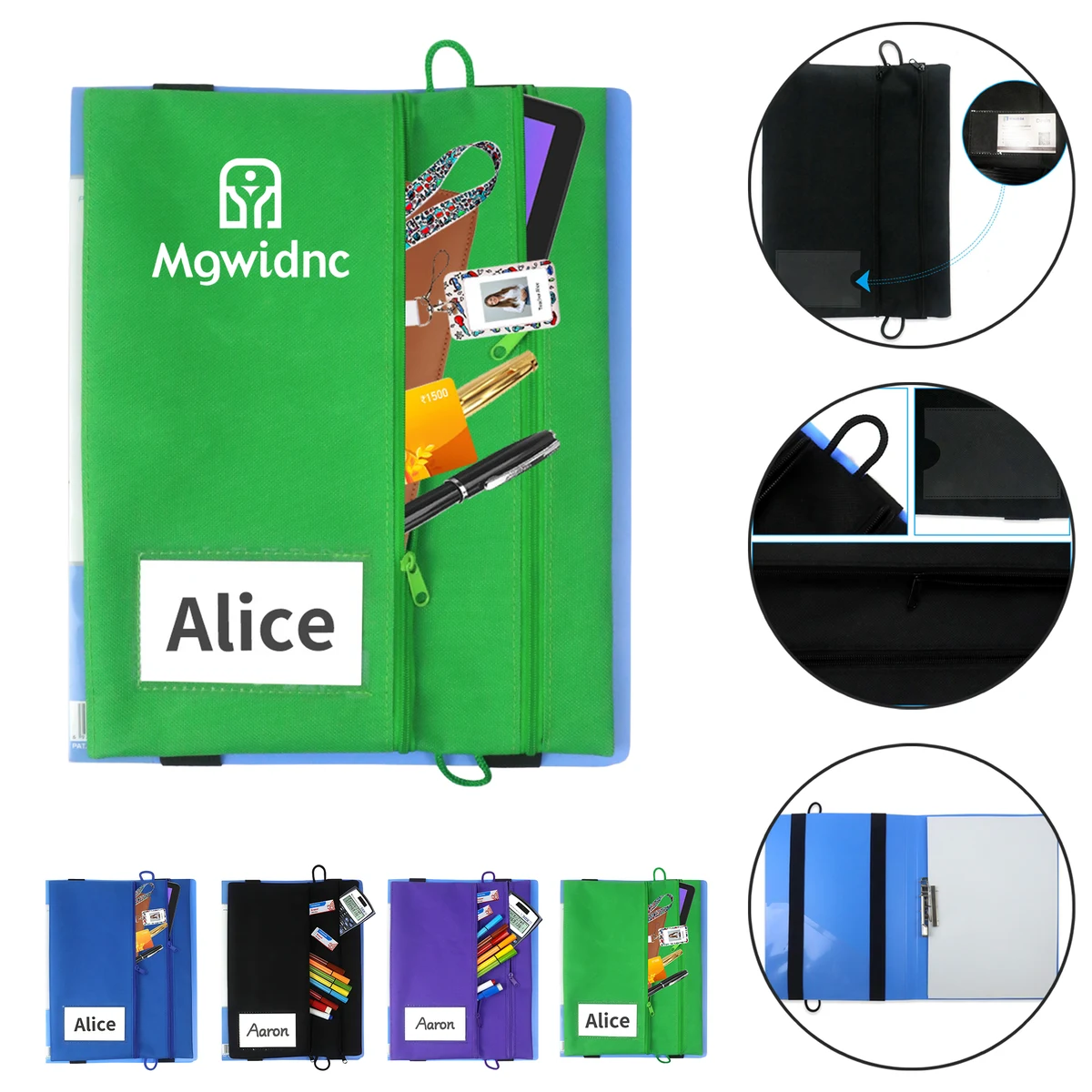 A4 File Folder Pencil Pouch Tablet Organizer Bag Multi-functional Office Student Supply Storage Case 1