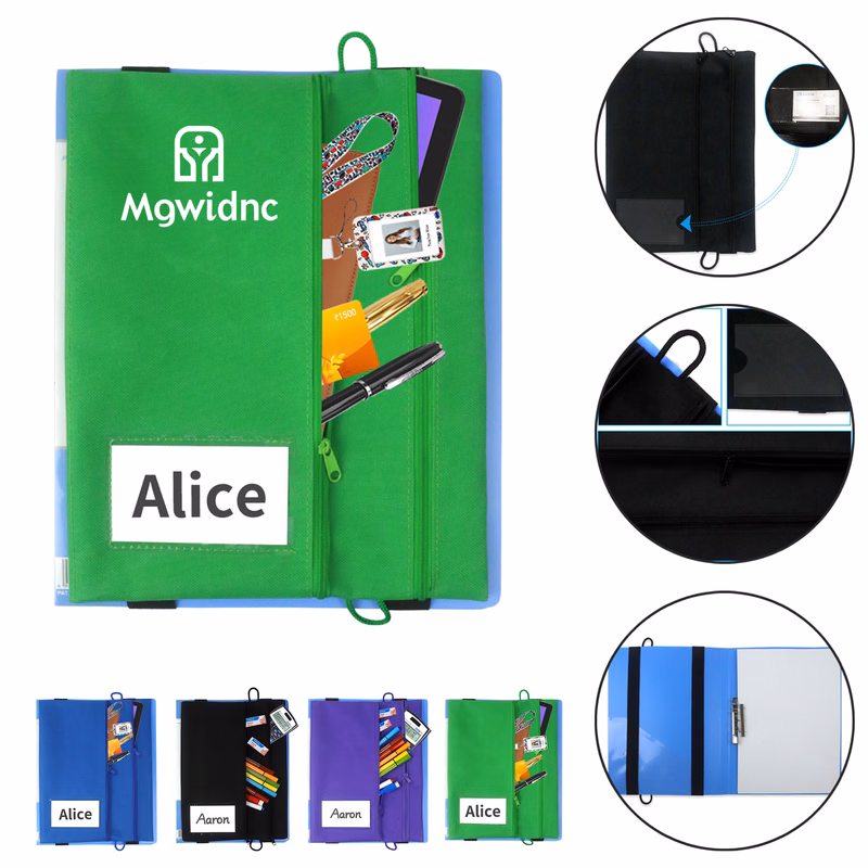 A4 File Folder Pencil Pouch Tablet Organizer Bag Multi-functional Office Student Supply Storage Case
