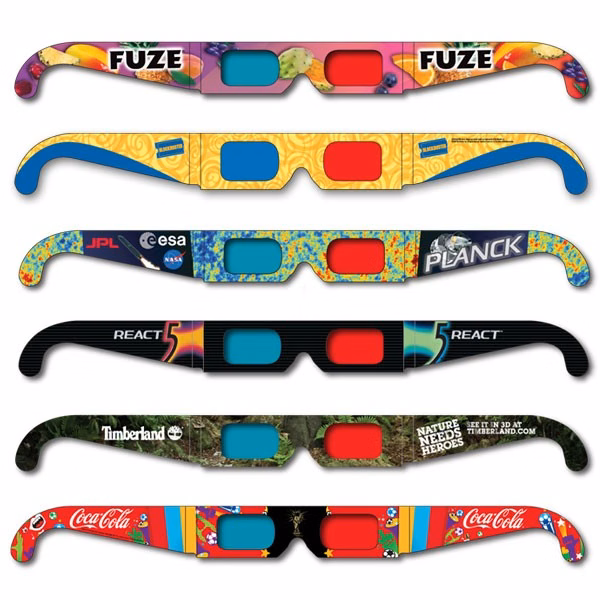 3D Glasses - Red/Cyan Lenses - Full Color Imprint