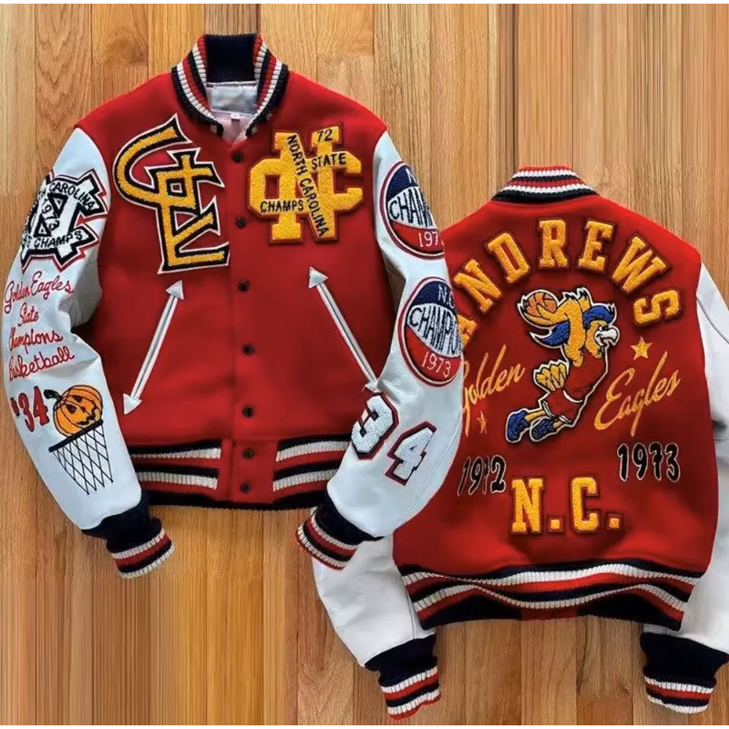 High-End Custom Genuine Leather Varsity Letterman Jackets