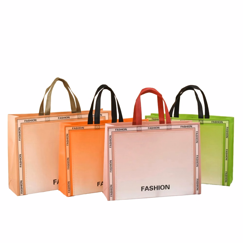 Gradient Color Laminated Non-Woven Tote