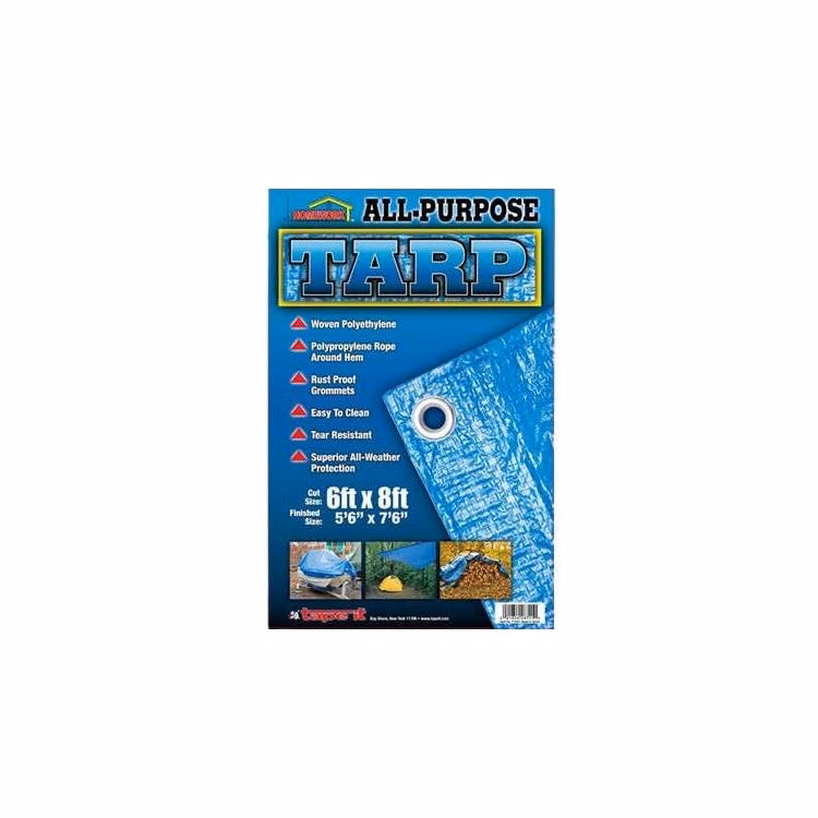 All-Purpose Blue Tarps - 6' x 8'