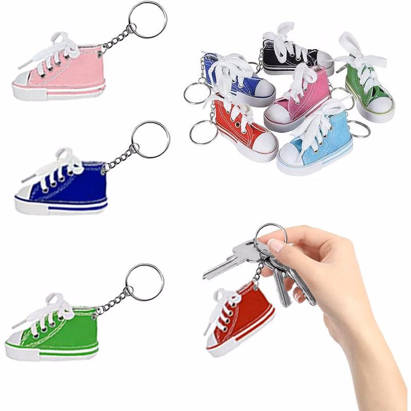 Mini Canvas Shoe Keychain