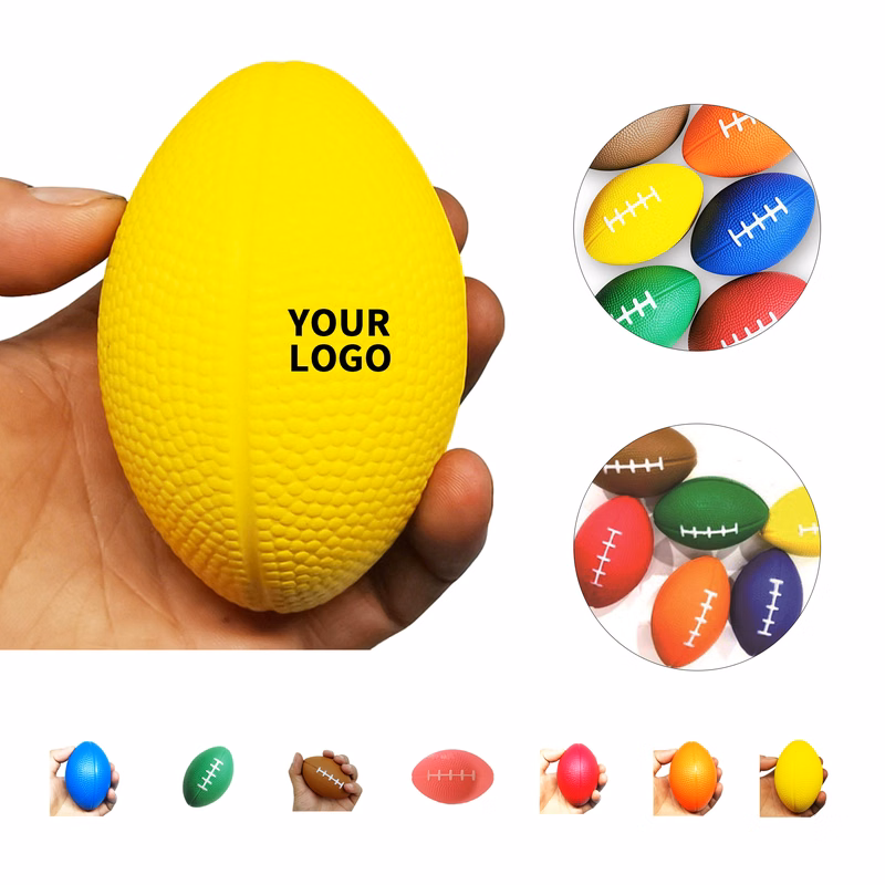Small Football Shape Stress Ball 3.44" x 2.28"
