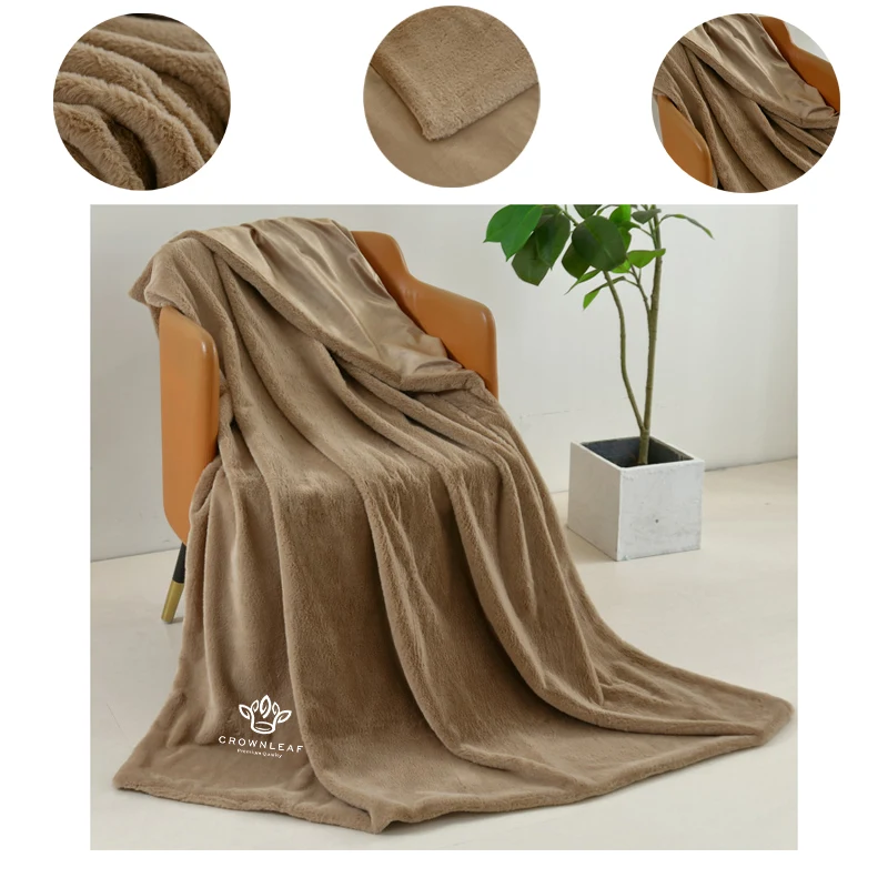 Velvet Flannel Fleece Throw Blankets for Office Sofa 1