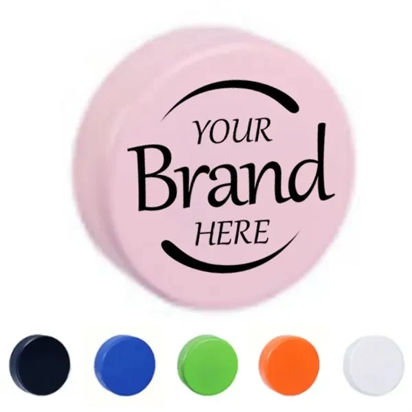 Custom Hockey Puck Shaped Stress Reliever — Full-Color Polyurethane Foam Squeeze Toy 1