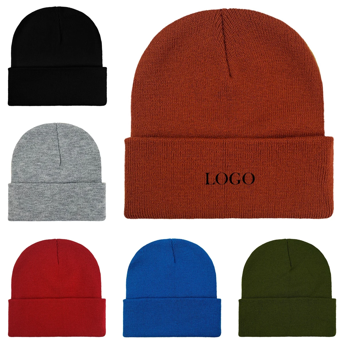 Acrylic Knitted Beanie Hat 1