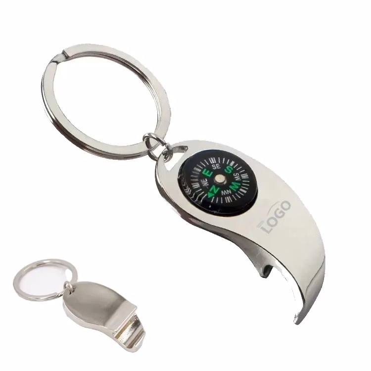 Bottle Opener Compass Key chain