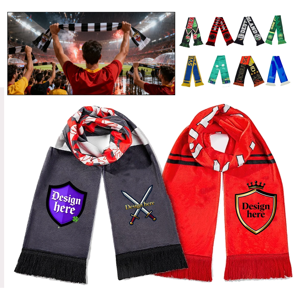 Acrylic Game Day Supporters Scarves 1