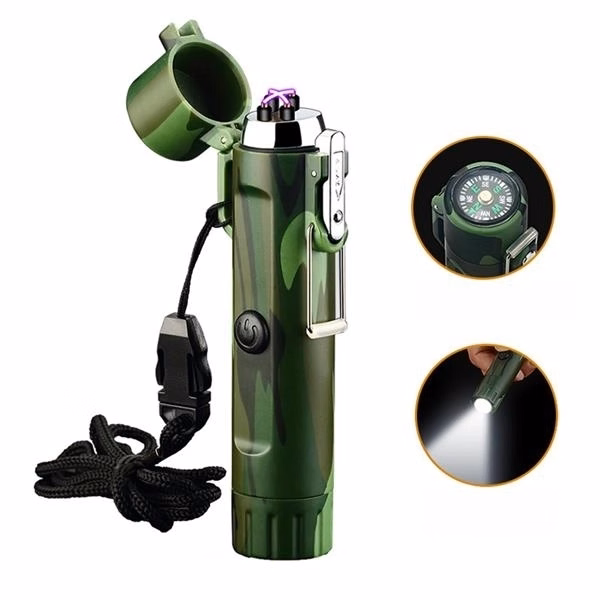 Outdoor Flashlight With Electronic Lighter