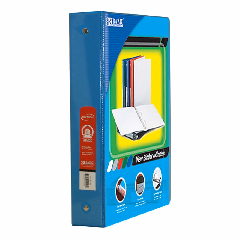 1.5" 3-Ring Binder - Cyan 2 Pockets