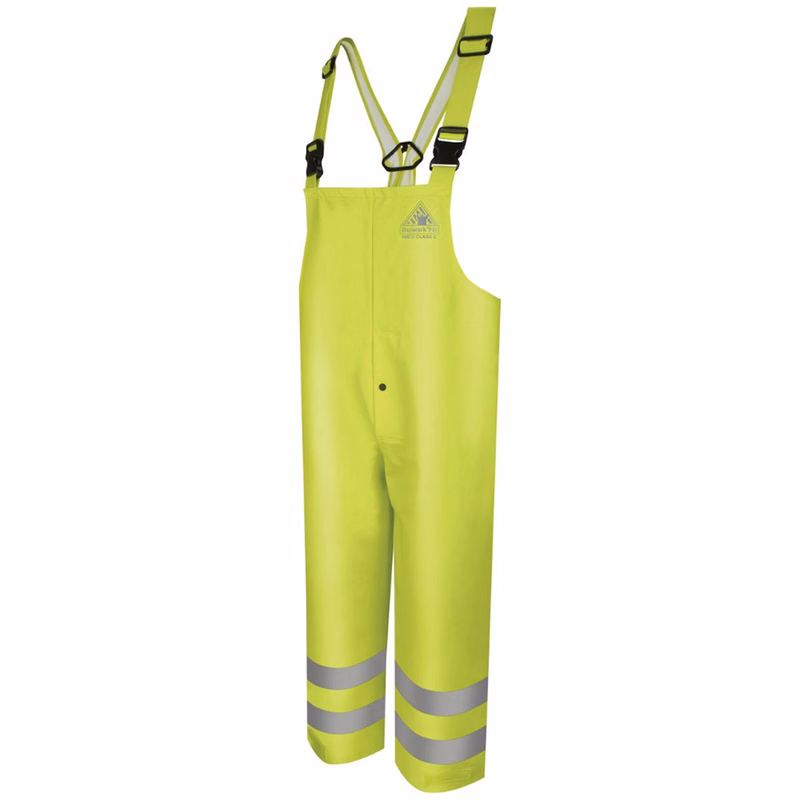 Men's Hi-Visibility Flame-Resistant Rain Bib Overall - 10 oz. - BXN4