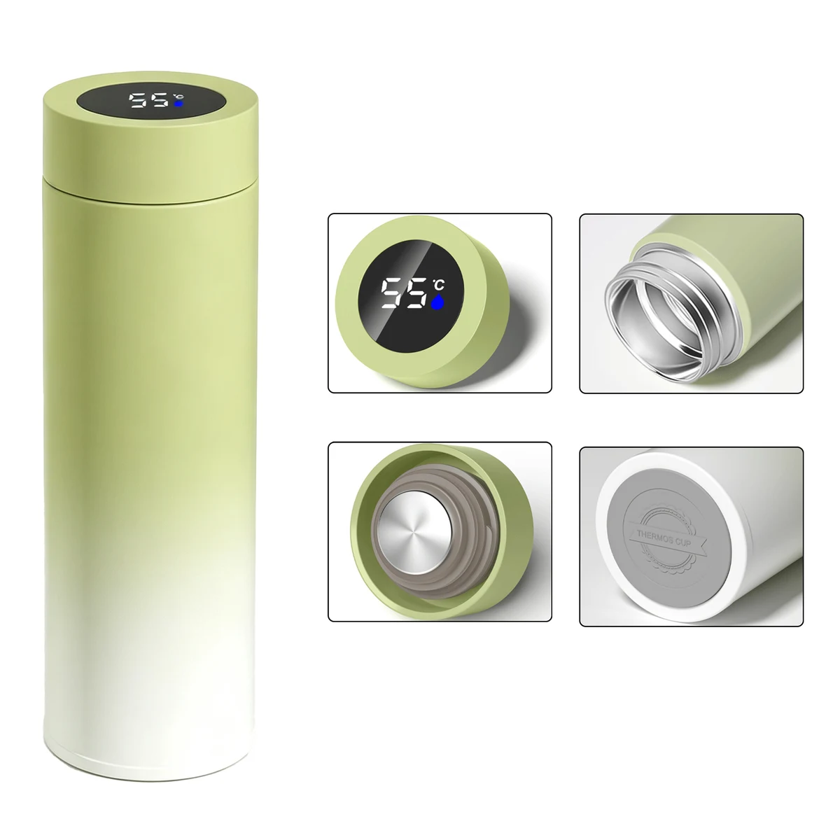 Temperature Display Stainless Steel Insulated Bottle, custom water bottle with logo imprint 1