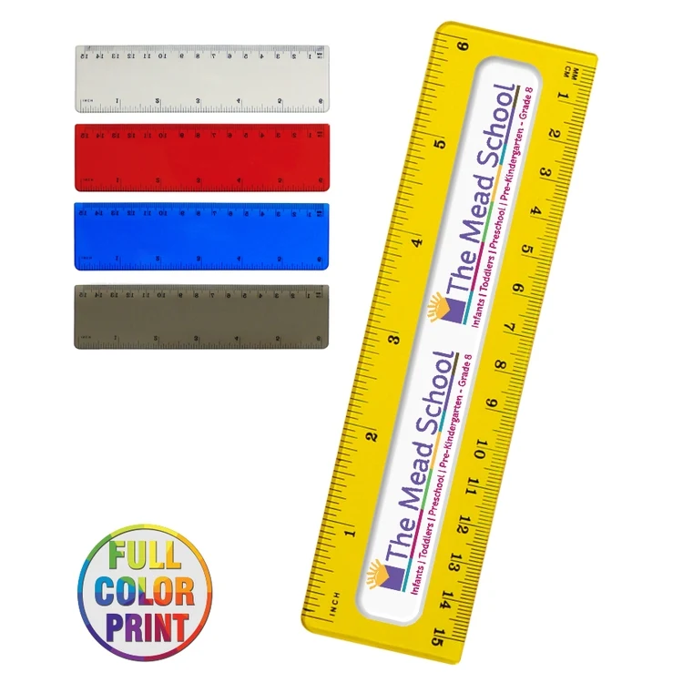 Translucent 6" Ruler - Full Color Print 1