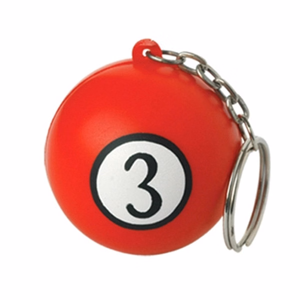 PU Stress Ball with Keychain Toy
