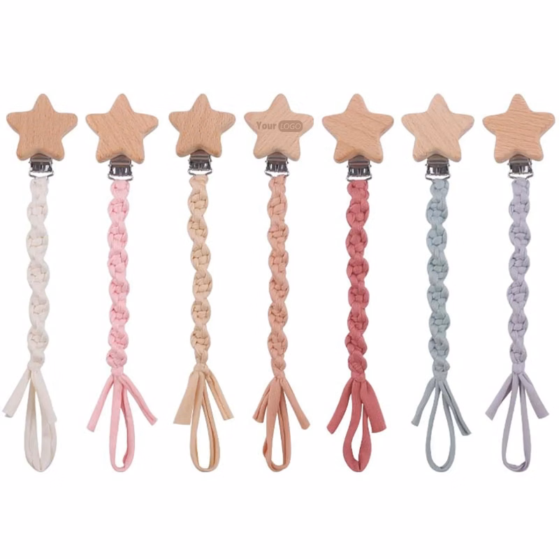 Beech Star Pacifier Clip