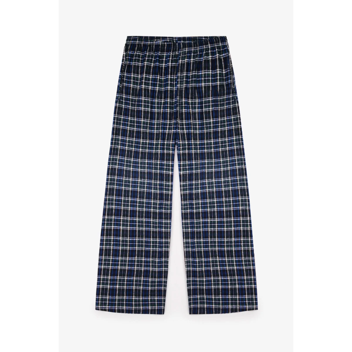 LIGHT WEIGHT FLANNEL OPEN BOTTOM SWEATPANTS 1