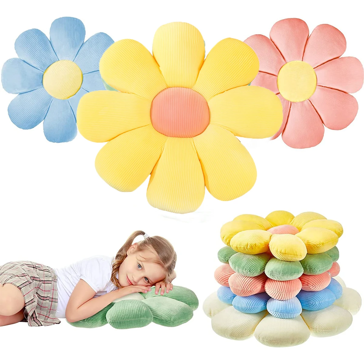 Flower Shaped Throw Pillow Butt Cushion Flower Floor Pillow 1
