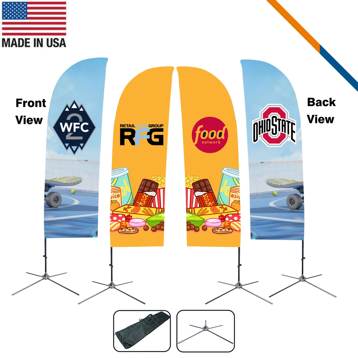 10' Fumiro Double-Sided Straight Flag 1