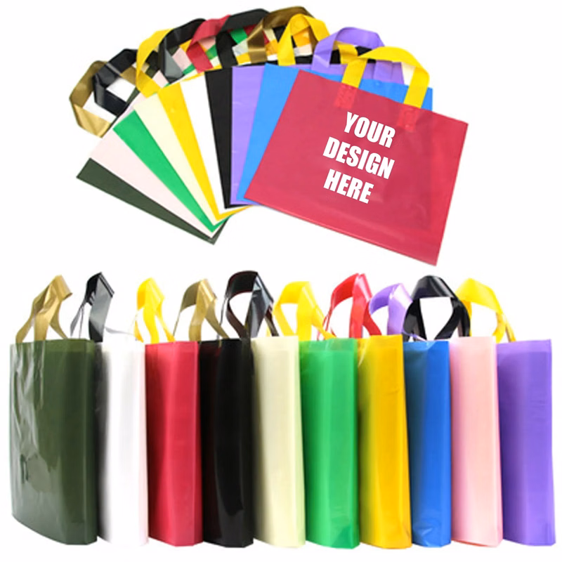Custom Plastic Grocery Tote Bag MOQ500