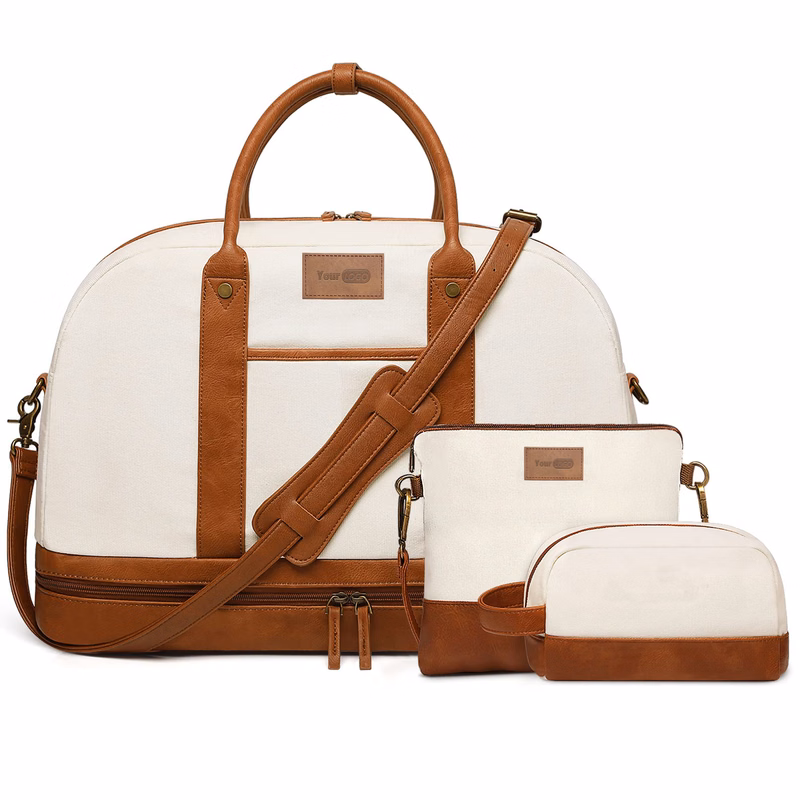 Canvas Overnight Bag Carry on Shoulder Duffel Bag