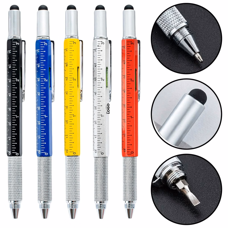6-in-1 Metal Stylus Multitool Pen