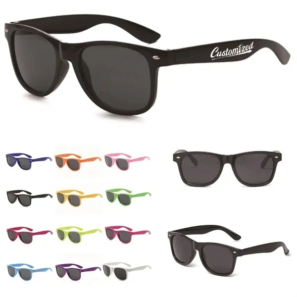 Custom UV400 Plastic Sunglasses with Full-Color Frames — Outdoor Event Promo 1