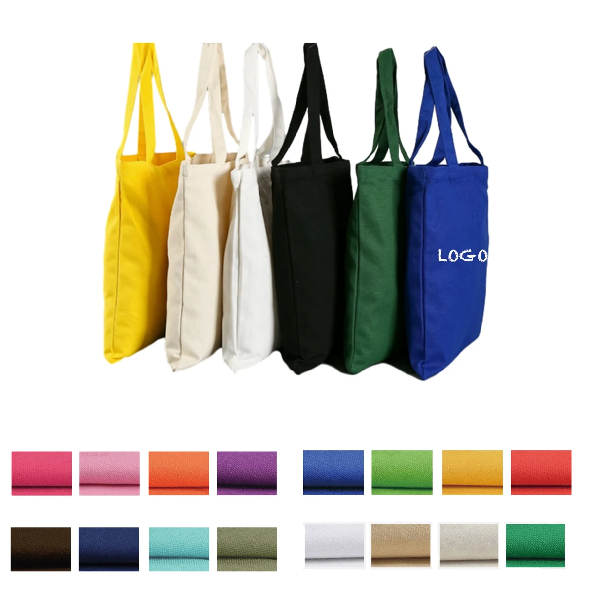 Premium Student Commuter Canvas Bag, custom tote bag with logo imprint 1