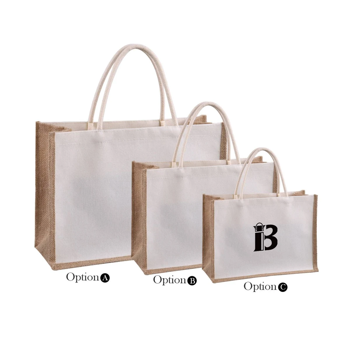 Linen Cotton Canvas Bags, custom tote bag with logo imprint 1