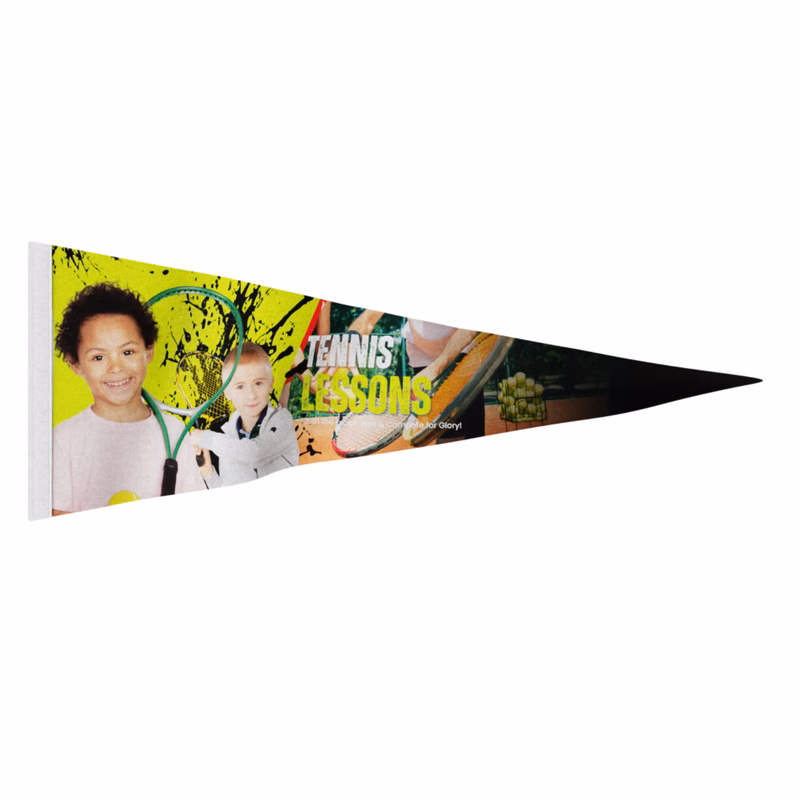 Felt Pennant 9"x24" (Strip 0.90" Wide) Dye Sublimated (Domestically Decorated)